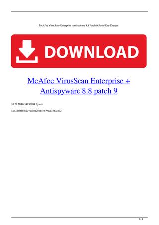 Mcafee 8.8 patch 11 download